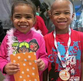 give generously today young guests at People Serving People