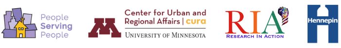 FFEC logos: People Serving People, UofM Center for Urban and Regional Affairs, Research in Action & Hennepin County