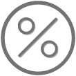 statistics icon - percentage symbol