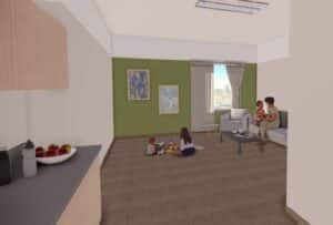 Mock up of a remodeled guest room