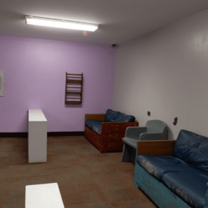 Homeless shelter lounge