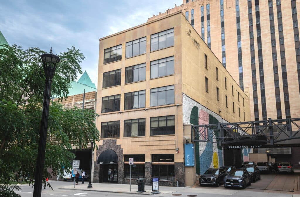Exterior of Beloning Place Build from across the street