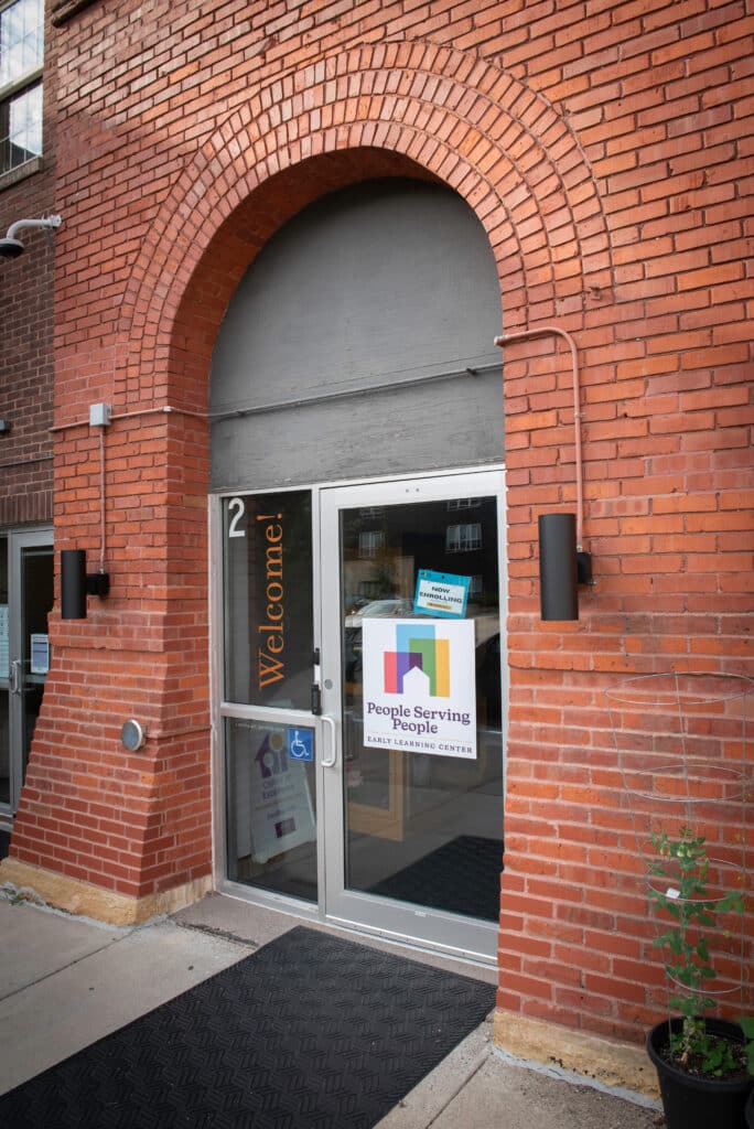 Entrance to Early Learning Center exterior door